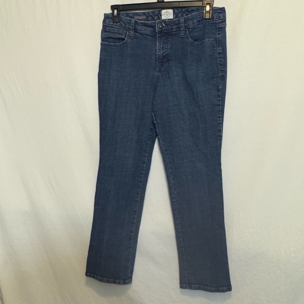 B-35 St. John’s Bay Straight‎ Leg Denim Blue Jeans Size 12P